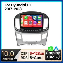 Ips 6 + 128G Android 11 4G Lte Auto Radio Multimedia Audio Player Gps Navigatie Video Voor Hyundai h1 2 2017 - 2018 Carplay Auto Bt