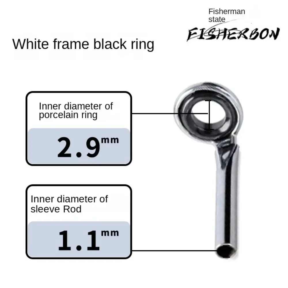 O Ring Fishing Rod Guide New 0.8mm-2.0mm Stainless Steel Tip Repair Kit  fishing Oval Eye Ceramic Ring Fishing Rod Repair - AliExpress