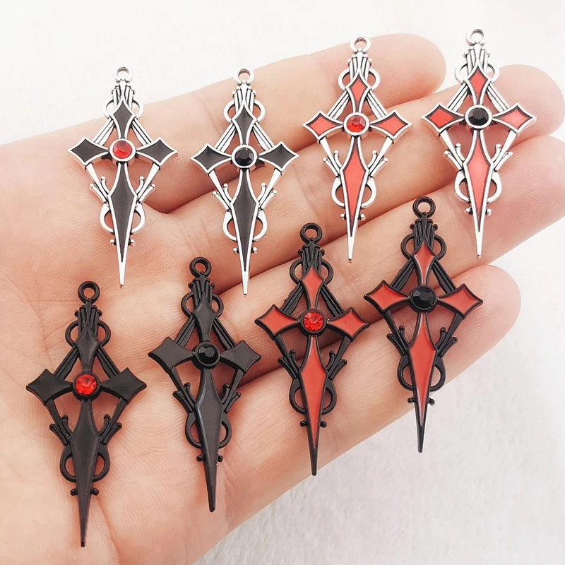 Gothic Cross Pendant Jewelry Making Gothic Charms Jewelry Making