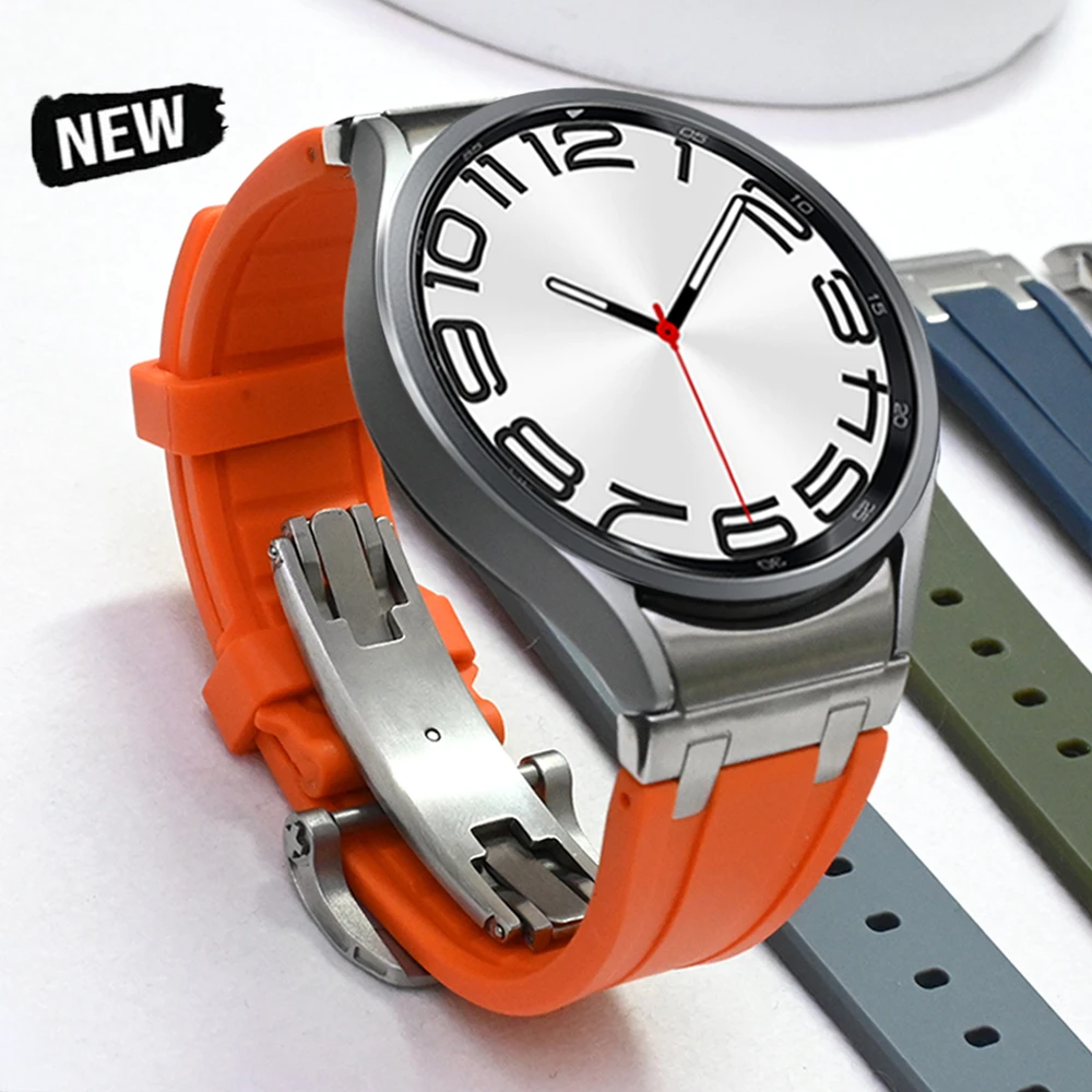 

No Gaps Soft Silicone Strap For Samsung Galaxy Watch 6 Classic 43mm 47mm 6 5 4 40mm 44mm Sports Bracelet For 5Pro 45mm Watchbnad