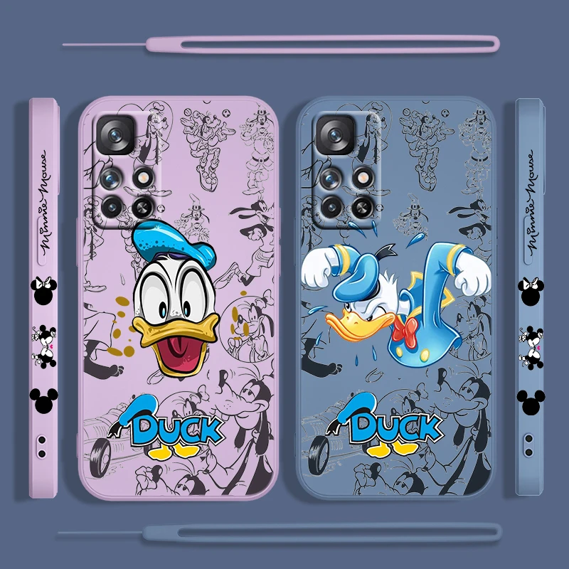 

Disney Donald Duck Cute For Redmi K50 K40 K30 K20 10C X 9C T AT A 8A 7A Gaming Pro Plus Liquid Left Rope Phone Case