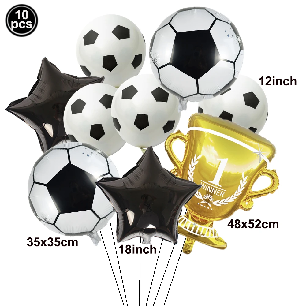 Fußball-Themen-Ballon Trophäe Fußballschuhe Folienballon Kinder Jungen Fußballspiel Sport Geburtstagsparty Fußballverein Deko-Zubehör – Detail 9