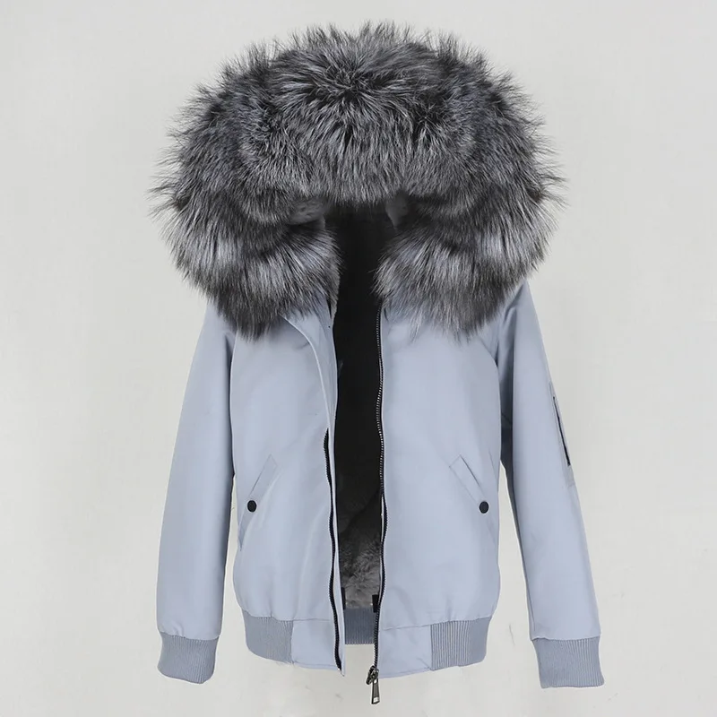

New Pai Overcomes Thickened Artificial Fur Inner Tank, Detachable True Fox Fur Large Collar Jacket, Fur Coat 2024