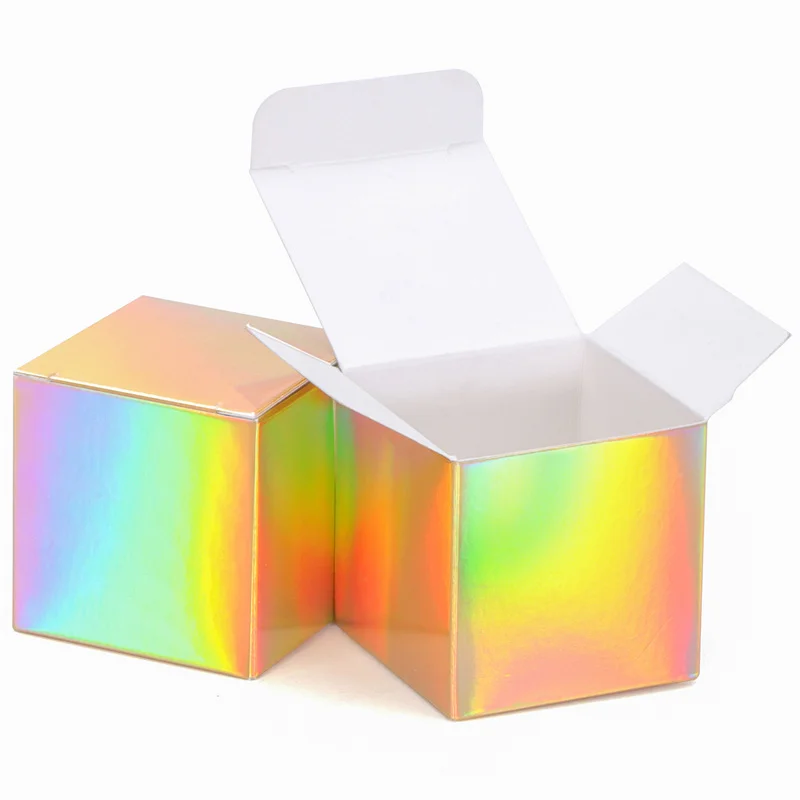 300 Teile/los Laser Kartons Falten Kleine Quadratische Verpackung Box für Geschenke Süßigkeiten Kekse Kosmetische Geschenk Karton – Detail 7