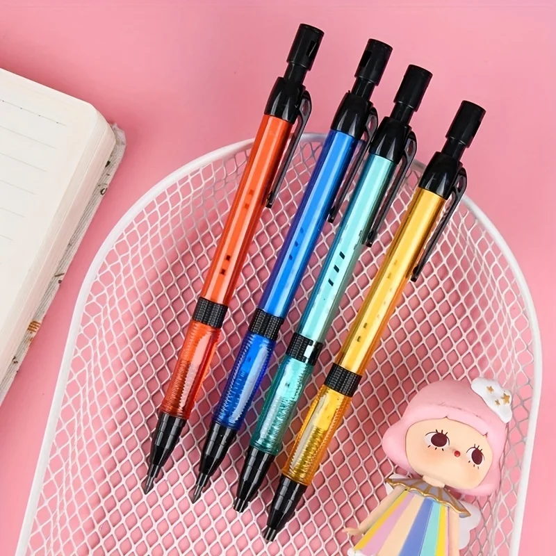 10pcs/set 2.0mm Mechanical Pencils Set Color/Black 2B Refill Writing Office Art Sketching Drawing Colored Lead Stationery 2