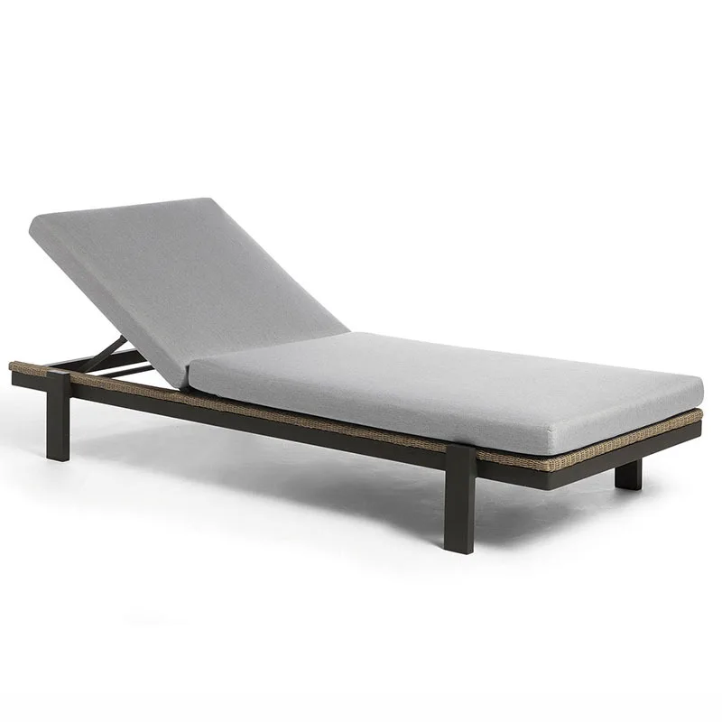 

Outdoor Rattan Deck Bed Beach Chair Balcony Garden Pool Leisure Deck Chair