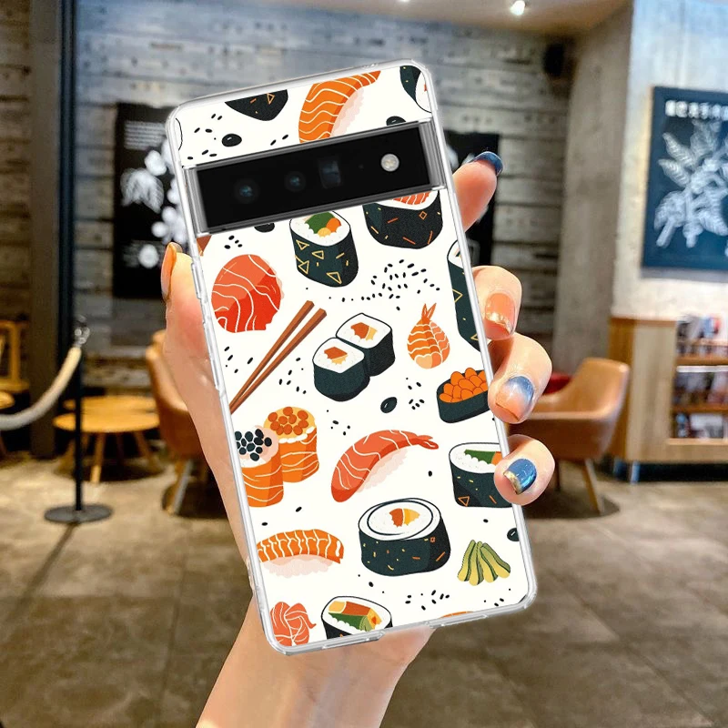 Cute Cartoon Sushi Soft Clear TPU Transparent Phone Case