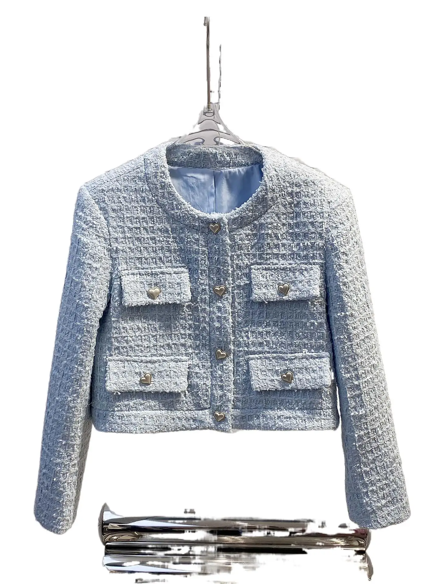 

2023 Women's Clothing Pocket Decorative Short Coat