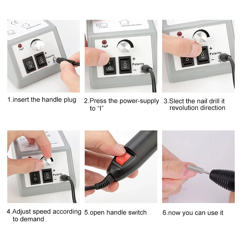 Professional Manicure Drill Machine Set Electric Nail Drill Polisher Grinder