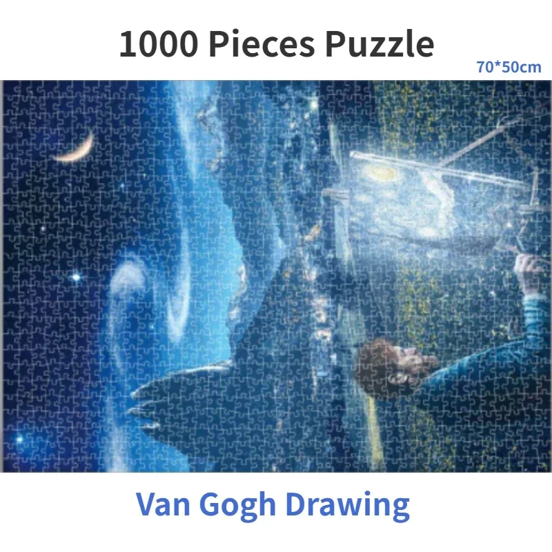 

70*50cm Adult Jigsaw Puzzle 1000 Pieces Van Gogh Drawing Figure Statue Paper Puzzles Daily Entertainment Christmas Gifts