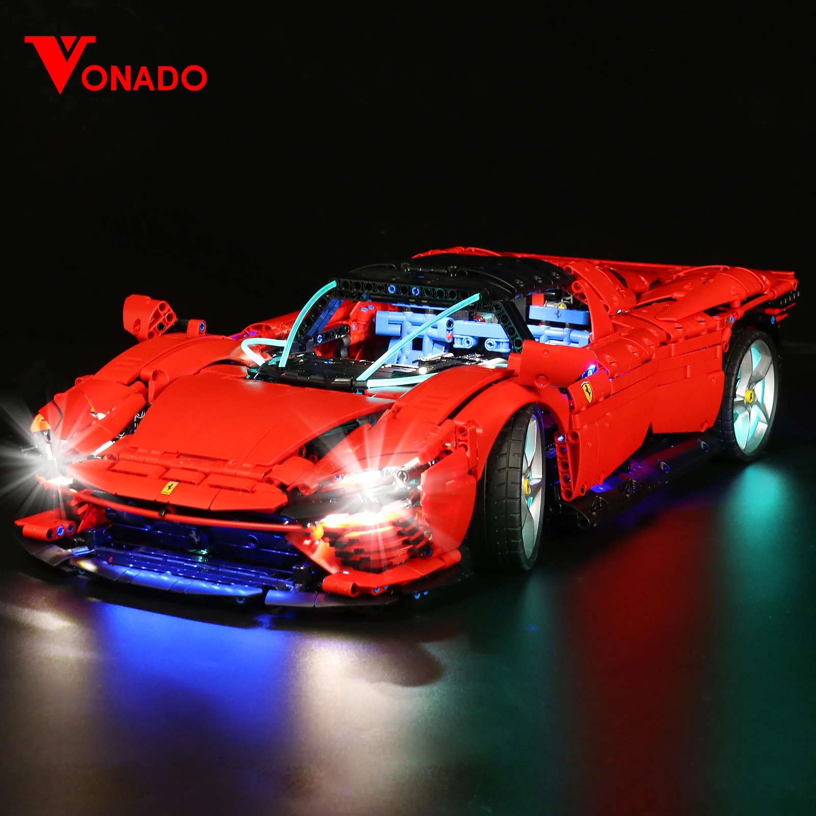 Vonado 42143 데이토나 SP3 빌딩 블록 세트 LED 조명 키트, 모델 미포함, 어린이용 벽돌 장난감