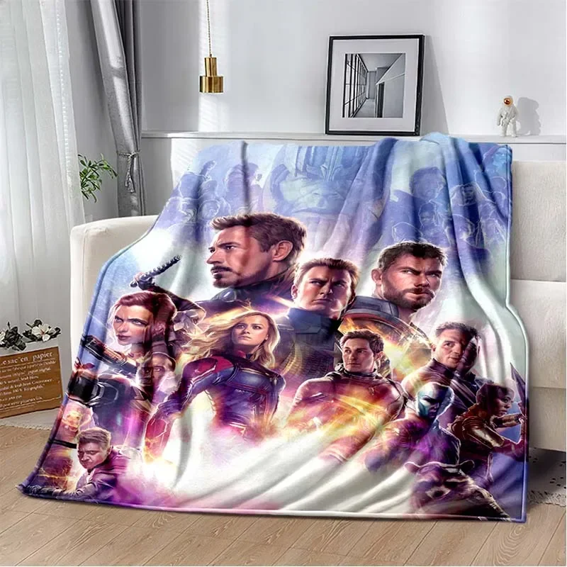 thumbnail image 1 of Manta de felpa suave de Marvel The Avengers, manta de franela para sala de estar, dormitorio, cama, sofá, funda de picnic, 1 of 5