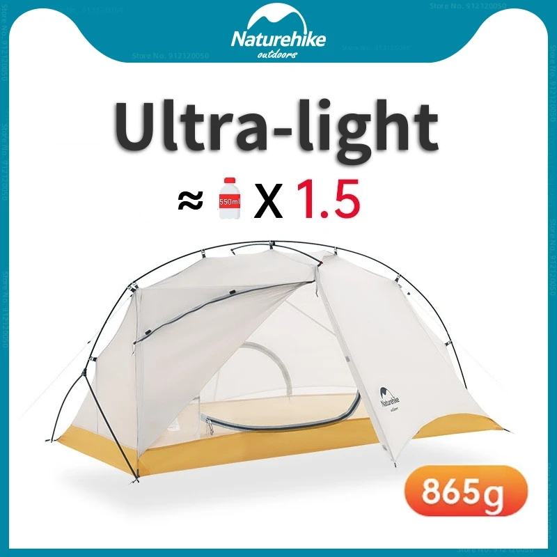 

Naturehike Ultralight Cycling Tent 1 Person Camping Outdoor Portable Waterproof Tent Outer Hanging Structure 10D Backpack Tent