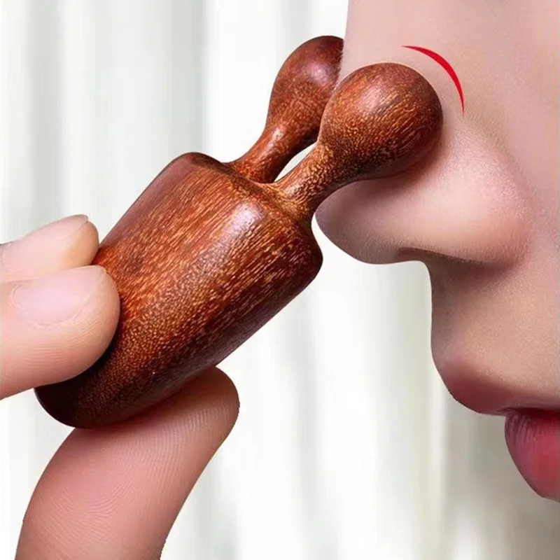 샌달우드 페이셜 마사지, 달팽이 코 마사지기, 나무 손잡이, 눈 마사지용 작은 달팽이 빗 