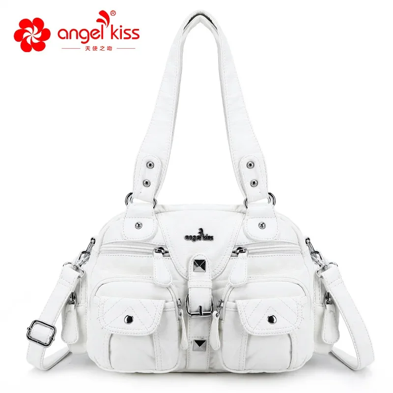 Angelkiss Women Handbags Satchel Top-handle Handbag PU Shoulder Bag Dumpling Pack Give Gifts Shoulder Bags Phone Money Pack 2