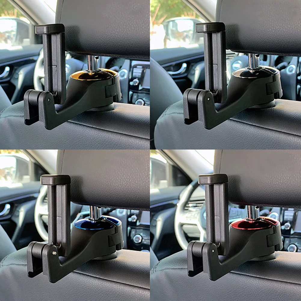 2 In 1 Auto Gadget Auto Zurück Sitz Kleiderbügel Haken Organizer Auto  Kopfstütze Haken mit Telefon Halter für Handtasche Auto innen Zubehör -  AliExpress