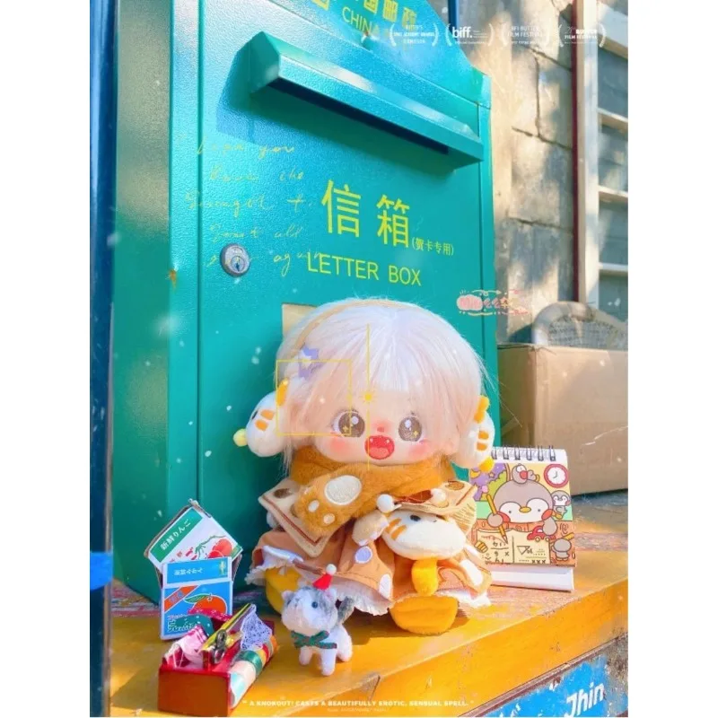 Doll Clothes for 15cm/20cm Idol Dolls Accessories Plush Doll's Clothing Cute Kawaii Brown Suit Stuffed Toy Dolls Outfit Handmade 2