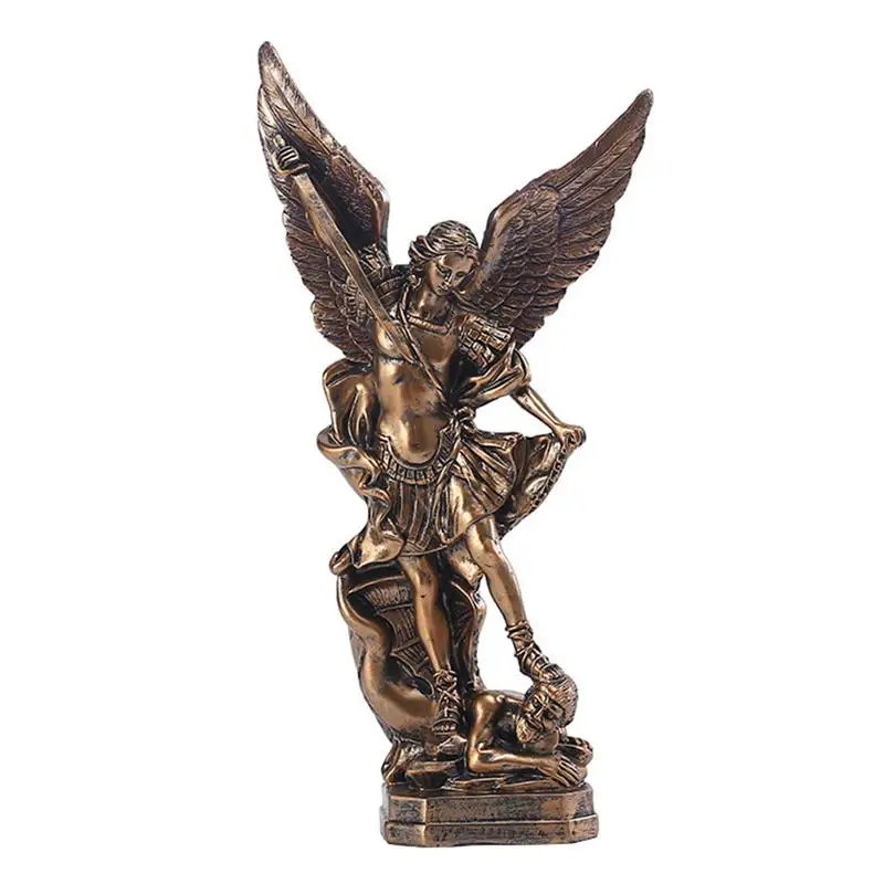 

Angel Figurine Killing Demons Angel Sculpture Memorial Cupid Statue St Michael Cherub Statue Figurine Angel Garden Statue