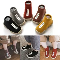 Baby Sock Shoes Anti Slip Toddler First Walking Shoe Child Infant Floor Booties Newborn Rubber Sole Indoor Slippers for Boy Girl 1