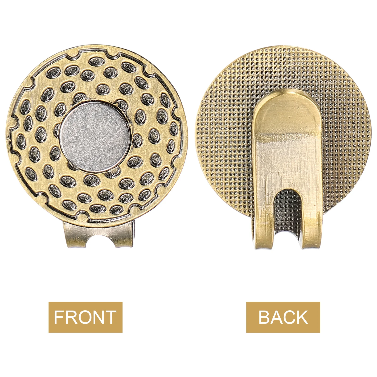 2 Pcs Golf Hat Clip Decorative Golfs Marker Portable Ball Markers Zinc Alloy Convenient