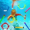 9Pcs Pool Diving Swim Toys Colorful Underwater Training Sinking Throwing Dive Rings Sticks for Kids Summer Swimming Party Game 5