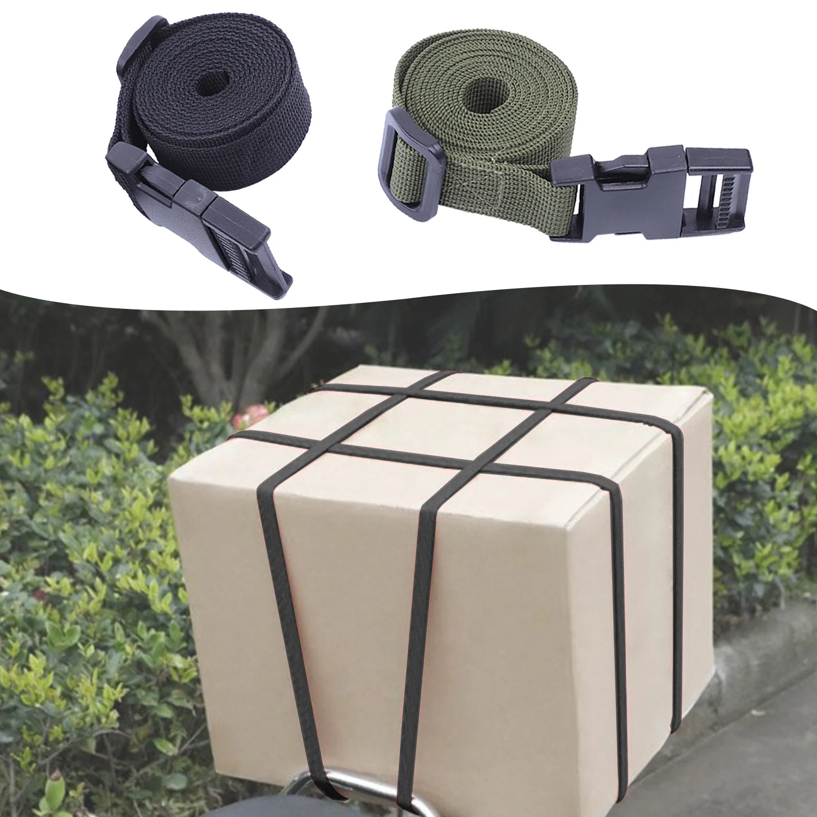 1/1.5/2M Durable Nylon Travel Tied Cargo Tie Down Luggage Lash Belt