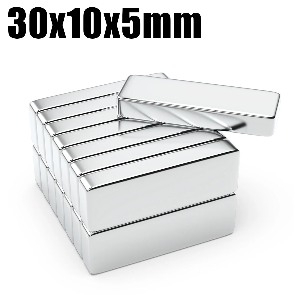 2/5/10/20/50Pcs 30x10x5 N35 Neodymium Magnet 30mm X 10mm X 5mm NdFeB Block Super Powerful Strong Permanent Magnetic imanes