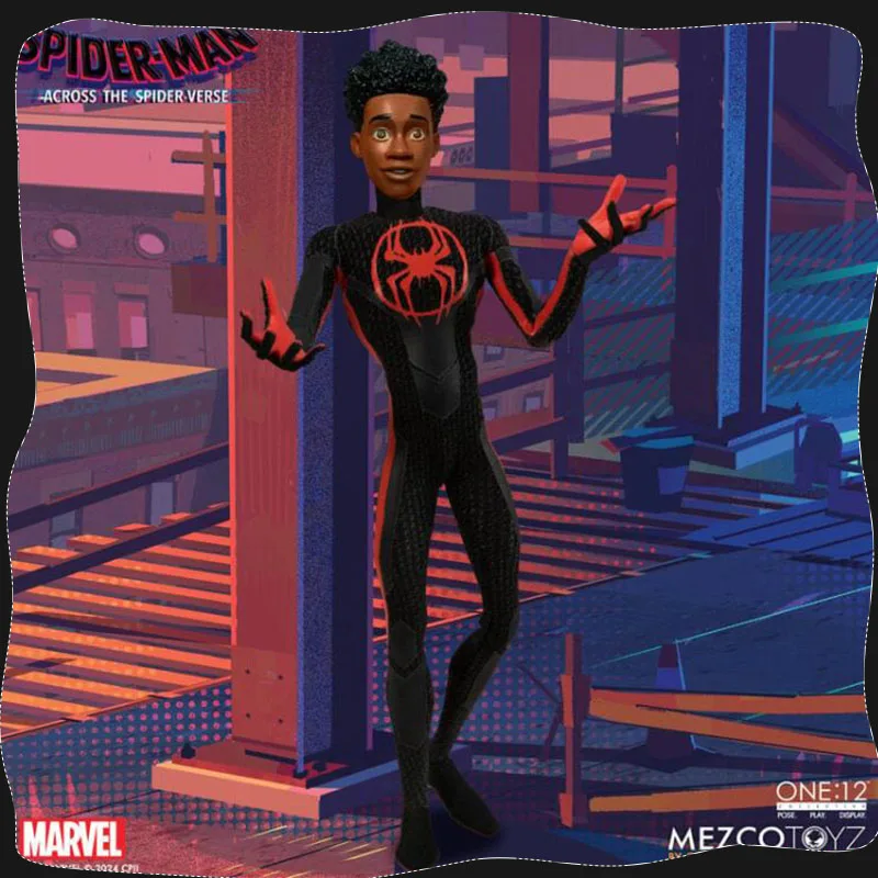 

[Original] Mezco One:12 Marvel Legends Spiderman Miles Morales Spider-Man Anime Action Figure Figuras Figurine Statue Gifts Toys