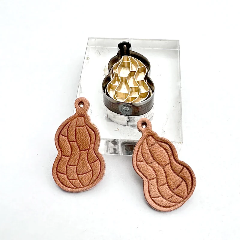 

Форма для ножа в виде арахиса, брелок, кожаная бирка, кожаная подвесная пластина, рельефная форма, искусственная форма для ножа