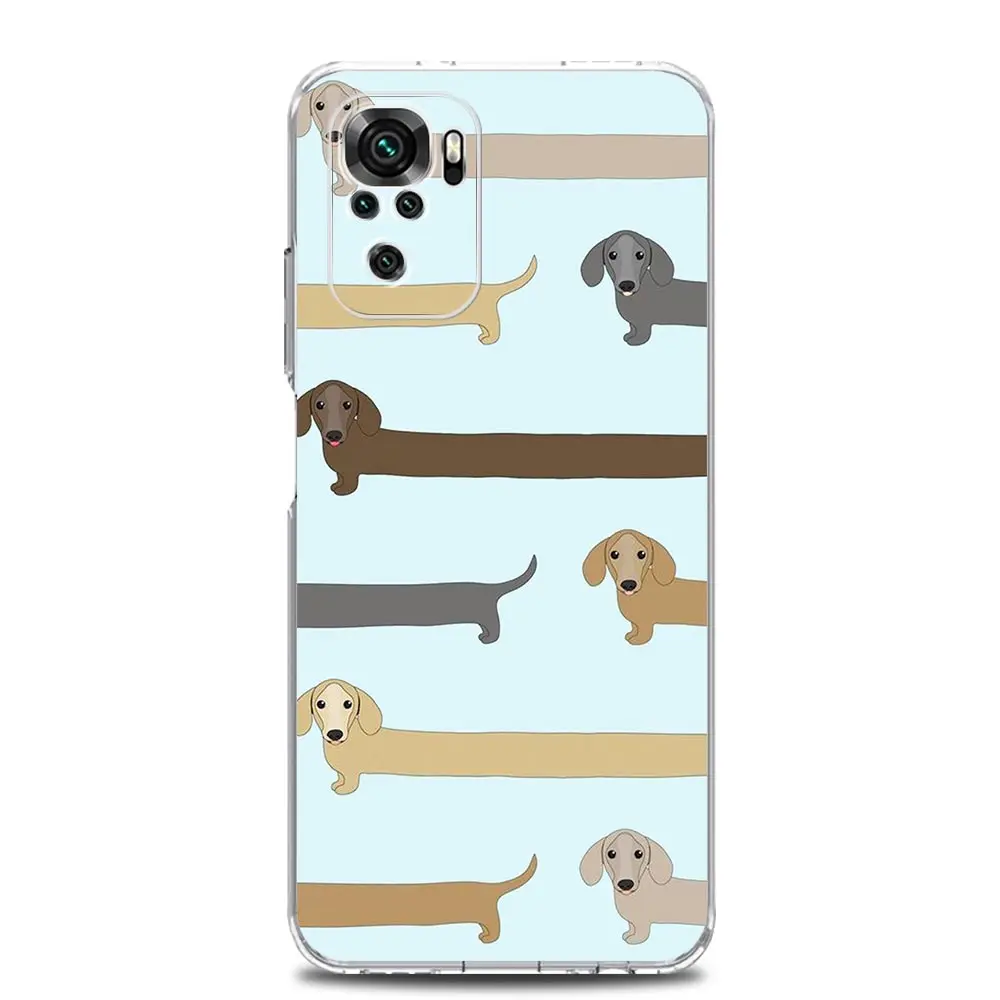 Clear Dachshund Sausage Dog Design Phone Case Cover
