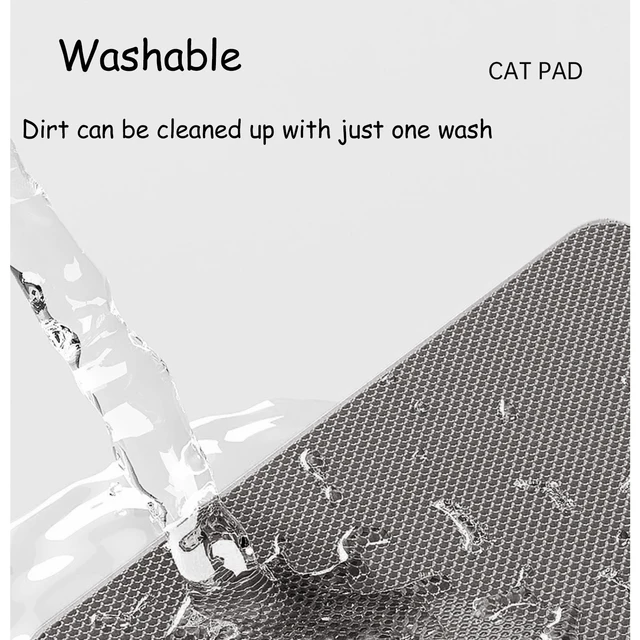 90CMX60CM Cat Litter Mat Waterproof Double Layer Pet Litter Box Mat Pet Toilet Cat Mat Nonslip Sand Cat Washable Mat Pet Clean 6