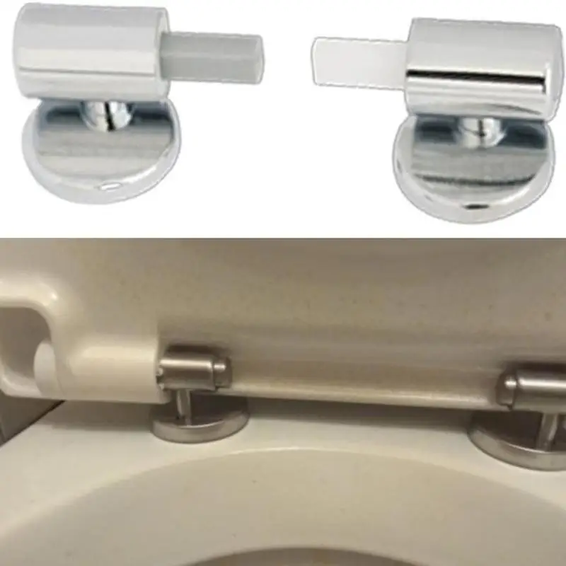 964E Slow Close Toilet Seats Hinges Replacement Set Soft Landing Toilet Component Seats Hinges for Home or Commercial Use
