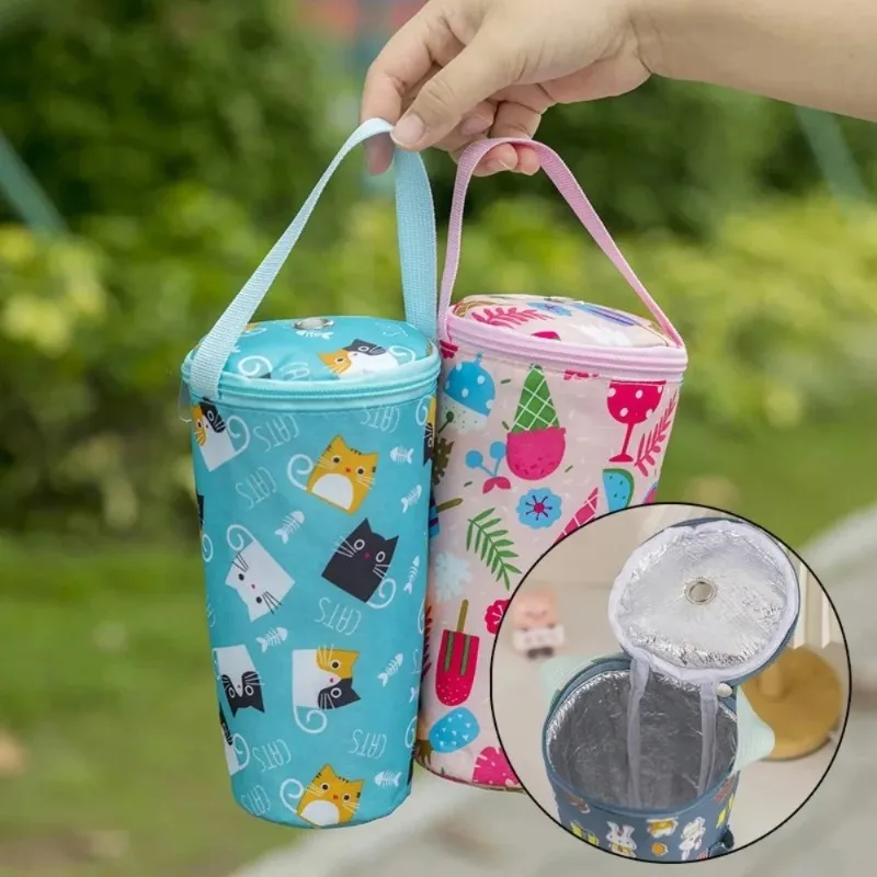 Portable Milk Tea Tote Bag, Insulated Cup Cover, Umbrella Handbag, Camping Beverage Accessories Are Easy To Use and Convenient