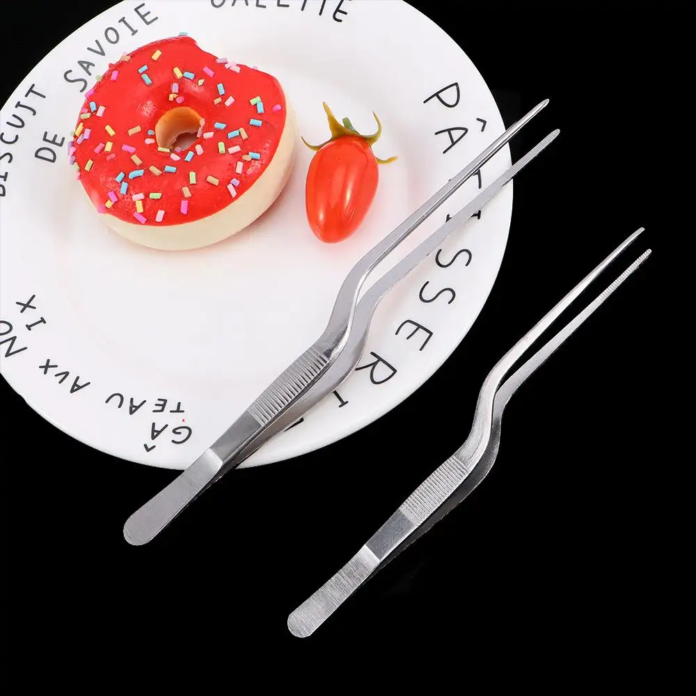 Plating Serving Presentation Chef Grill Kitchen Tool Food Tweezer Pliers Barbecue Tongs BBQ Clip