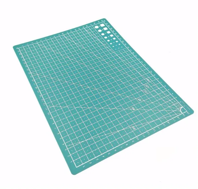 A3 A4 5 PVC Cutting Mat Workbench Patchwork Cut Pad Sewing Manual DIY Knife Engraving Leather Cutting Board Single Side Underlay green