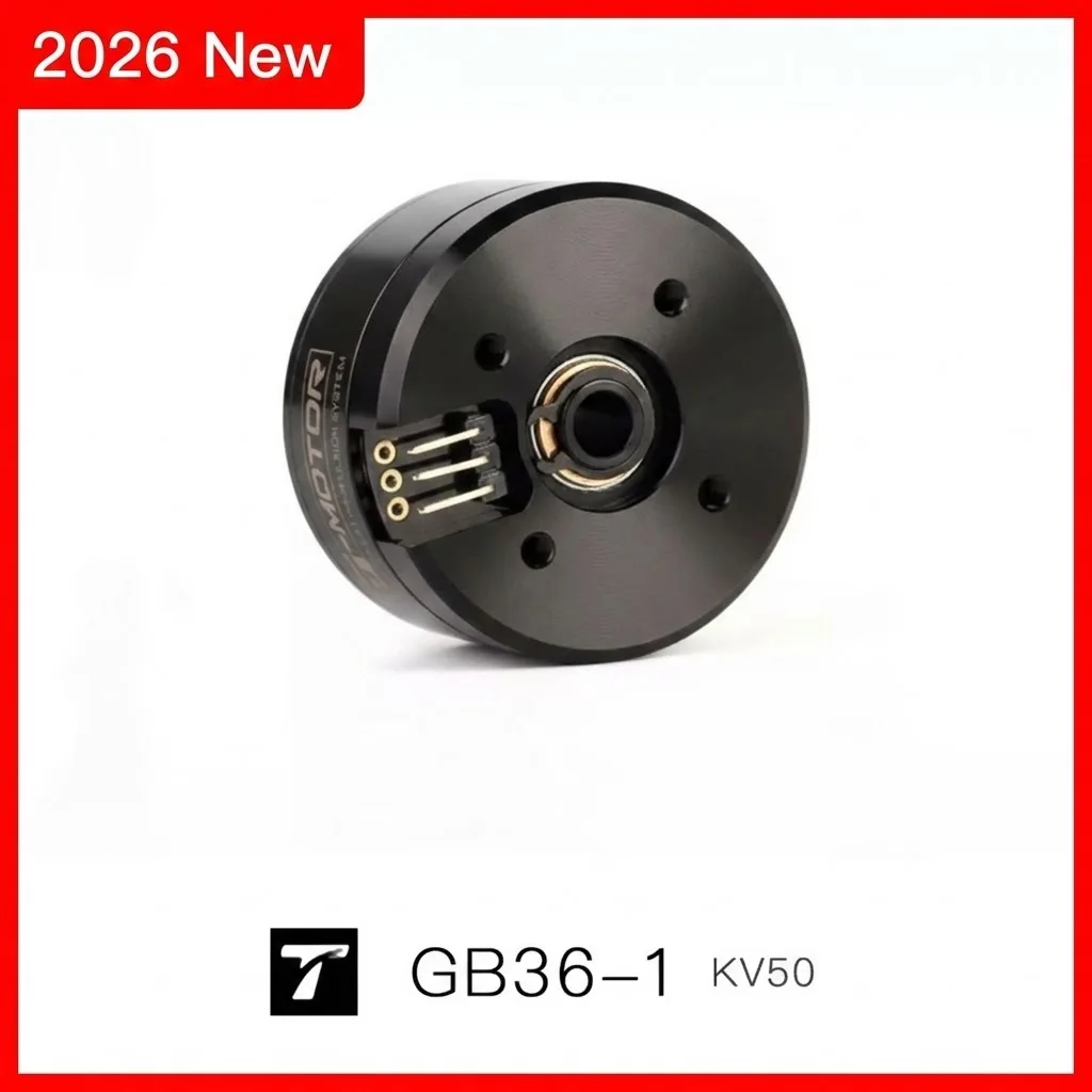 Moteur de Cardan T-MOTOR GB36-1 KV50 - Haute Précision pour Stabilisateurs et Drones DIY, avec la plaque signalétique détaillant les spécifications KV50.