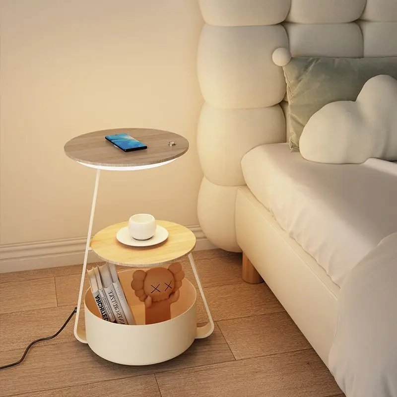 Bedside Cabinet Simple Modern Storage Rack Light Luxury High-end Side Table Small Cabinet Creative Bedroom Furniture Nightstand