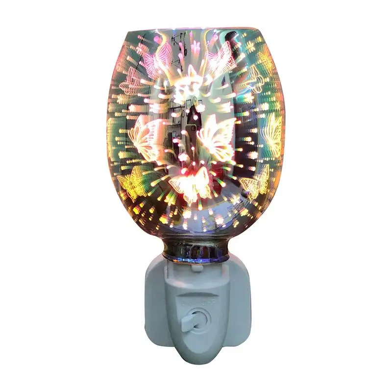 

Creative 3D Glass Electric Wax Burner Plug-In Wax Melt Burner Candle Warmer Aroma Diffuser Lamp Gifts For Friends Fragrance