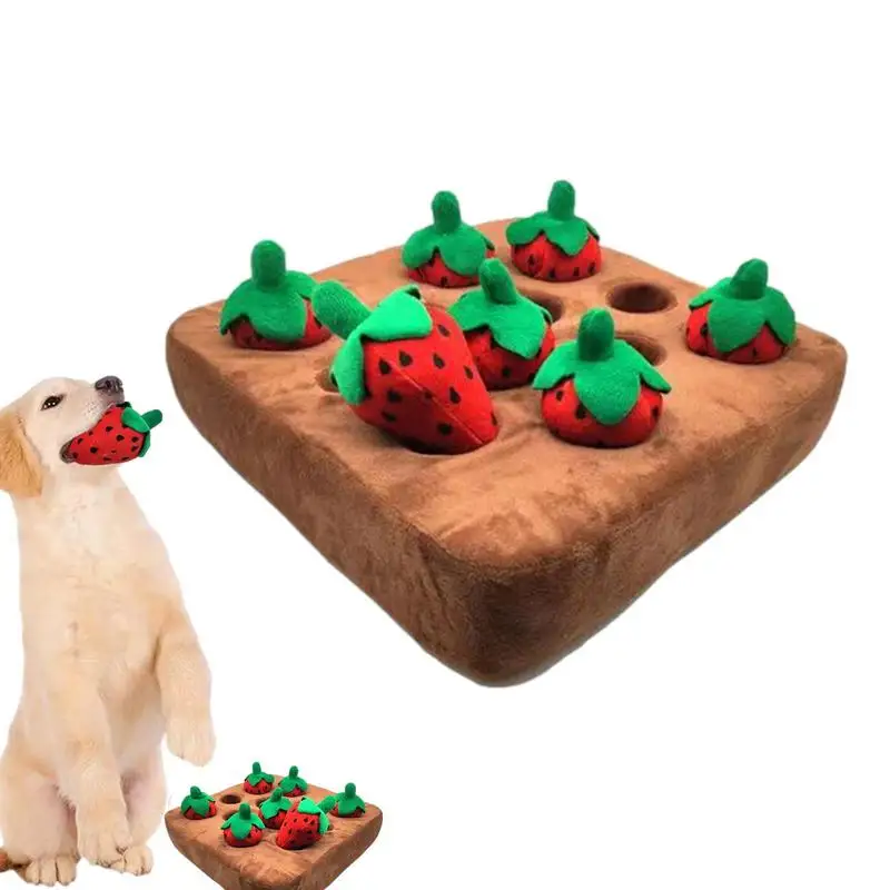 

Нюхательный коврик скрыть и поиск собаки плюшевые строительные коврики 12 клубники обогащение собаки головоломки игрушки с интерактивными элементами
