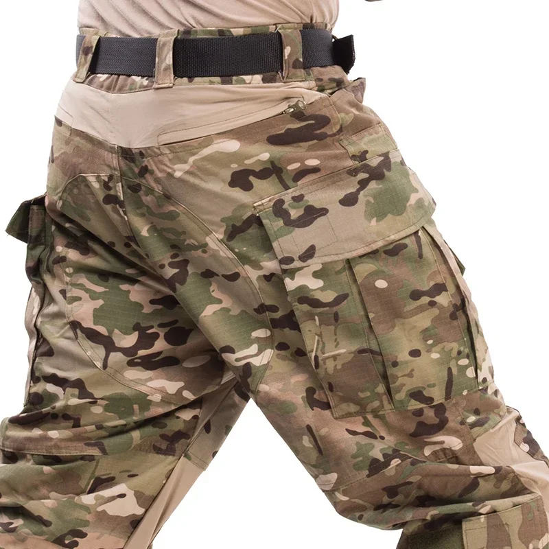 G3 Combat Pants +Pad Elastic Pant Tactical Gear CP Climbing Training Camo Outdoor Tactic Pants Airsoft Cargo Casual Work Trouser 4