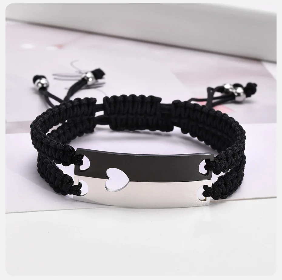 Bracelet duo couple personnalisé