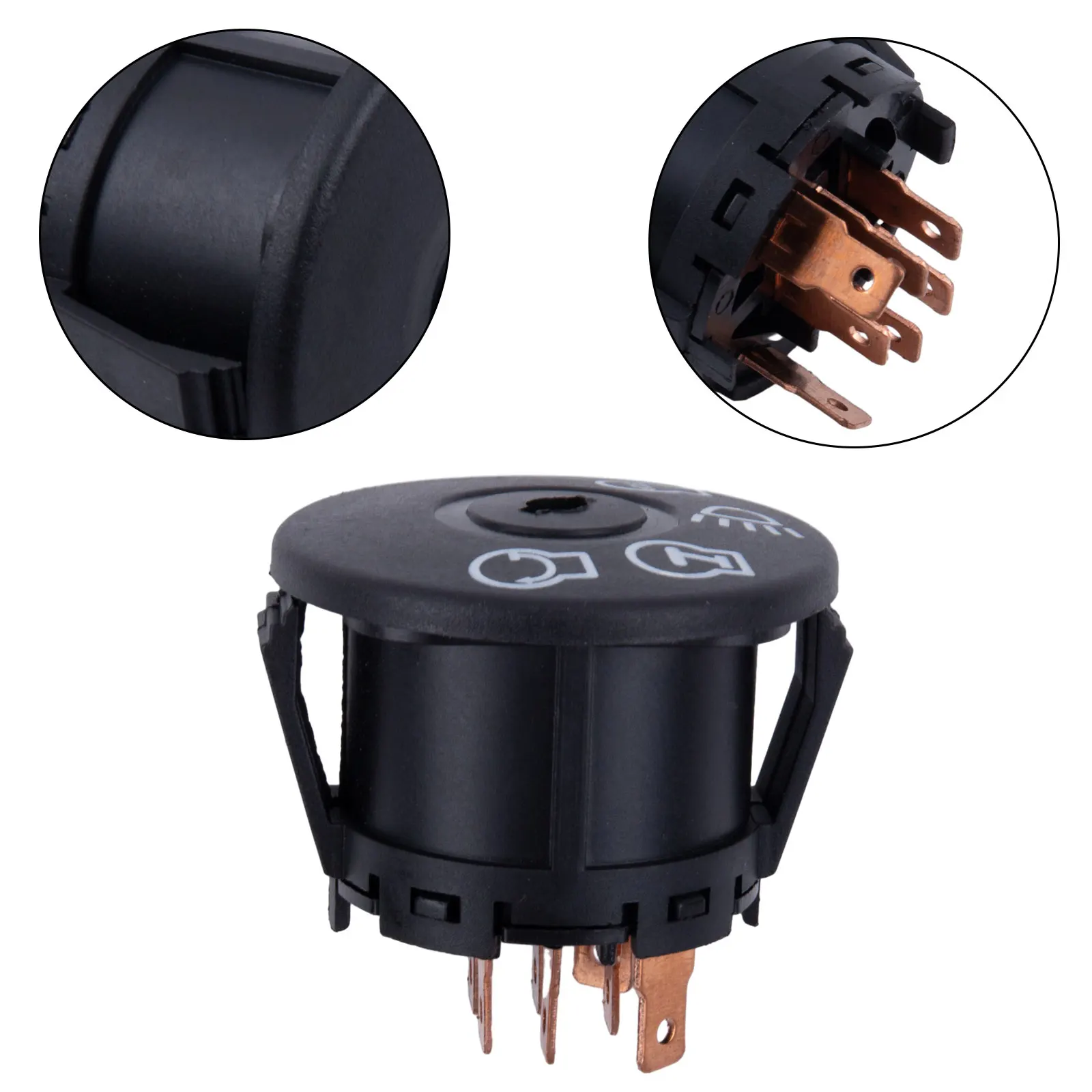 Interruttore Accensione 5 Terminali Per Tosaerba John Deere E MTD - Con 2 Chiavi Di Ricambio - Foto 5