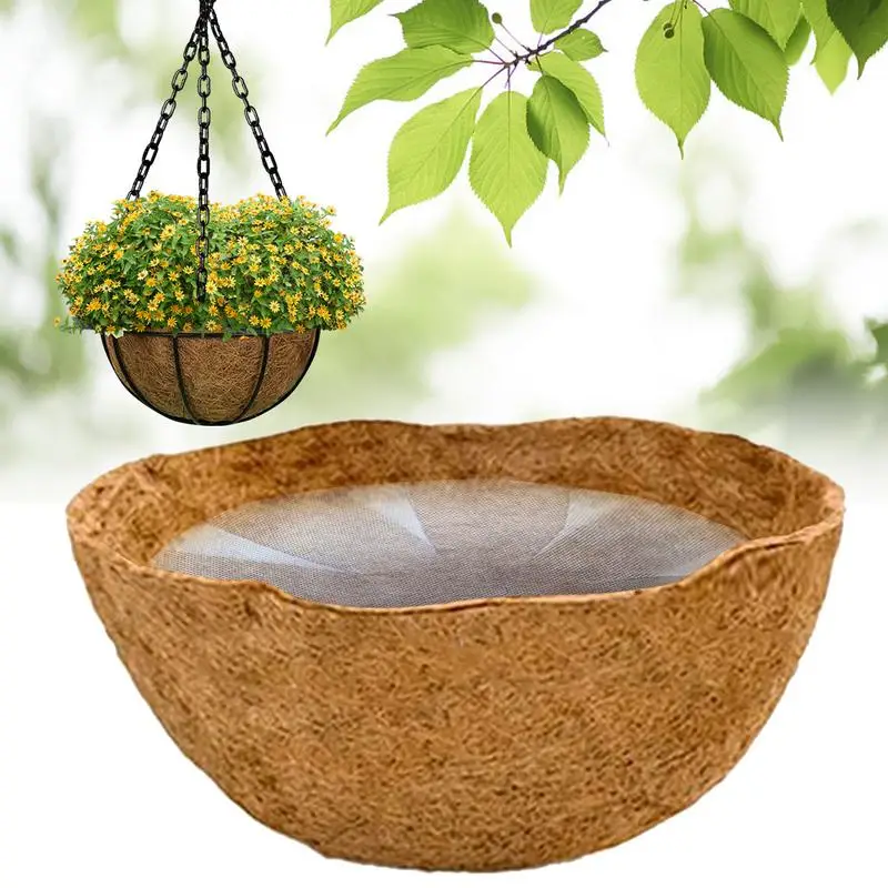 20/25/30/35/40/45/50cm Coconut Liners for Planters Round Hanging Basket