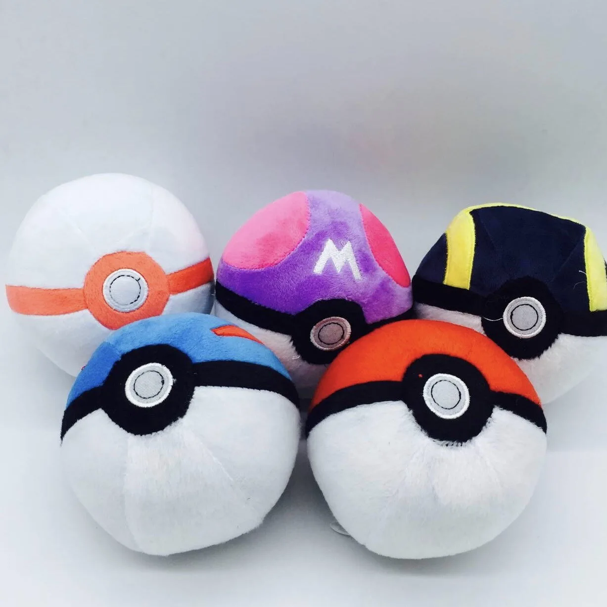 Anime Pokemon 5 Pollici Diametro 12Cm Piccolo Rosso Blu Viola Nero Elf Ball Master Ball Baby Ball Doll Toy