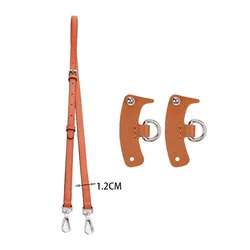 Genuine Leather Shoulder Strap Set for Longchamp Mini - Versatile Crossbody Bag Accessory (1.2F Carrot Color)