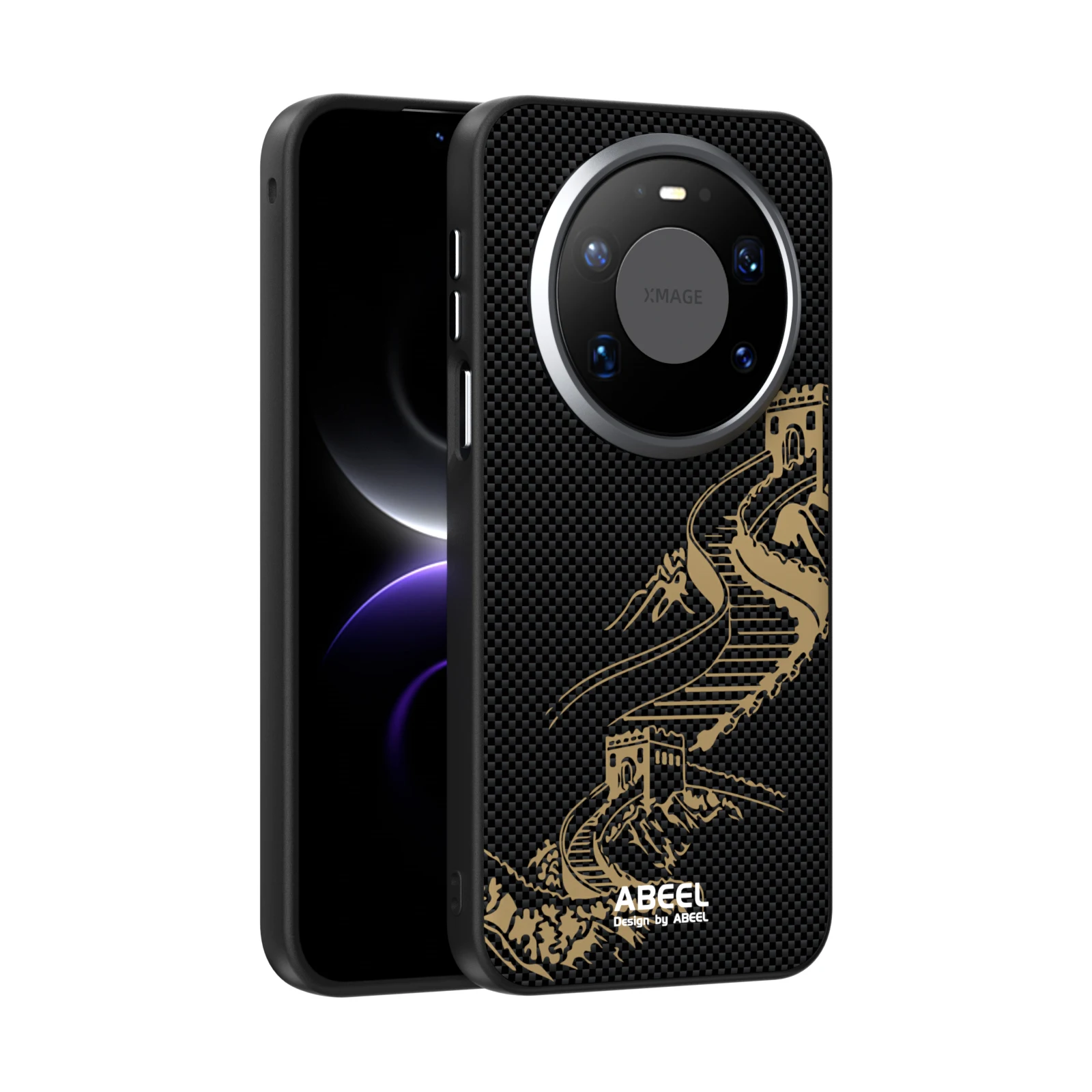 Luxury Magnetic Wireless Charging Phone Case with Deer Wall Texture & Business Design