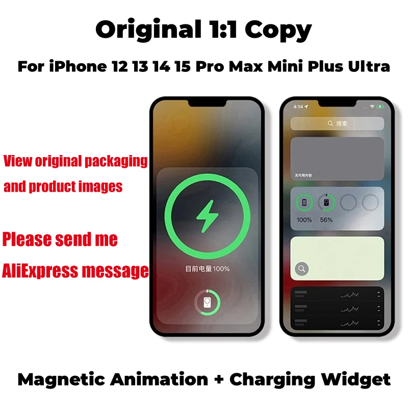 Original 1:1 Macsafe 10000mAh Power Bank Magnetic Powerbank With Charging Window Wireless Battery Portable For iPhone 15 USB-C