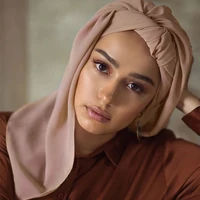 Ramadan Islamic Instant Bubble Chiffon Shawl Scarf Lady Head Wrap Women Hijabs Scarves Bufandas Muslim Veil Hijab Snood 180*70cm 2