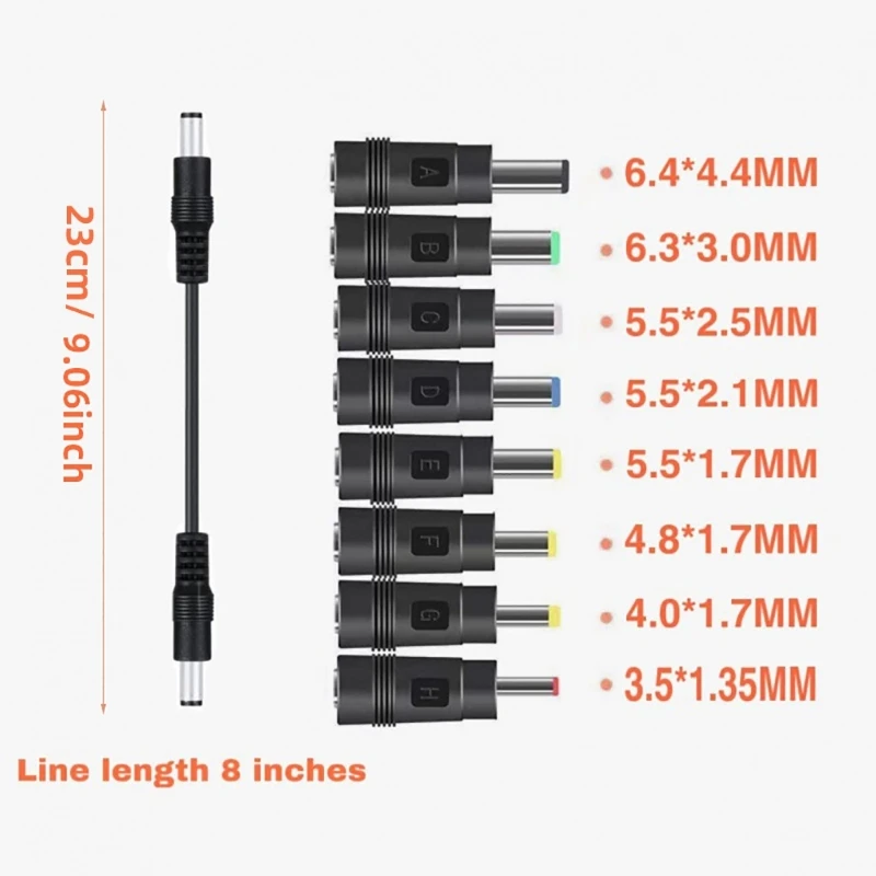 H37E ʼ  ̺ DC5.5x2.1mm - ڵ  ƮϿ 8pcs ͷ ִ 3A  մϴ.