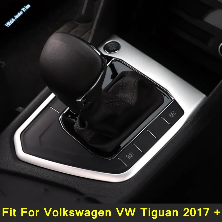 

Car Internal Accessories Gear Shift Box Panel Cover Trim Frame Fit For Volkswagen VW Tiguan 2017 - 2022 Black Brushed / Silver